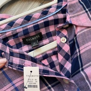 Talbots Flannel Shirt. Never been worn w/ tags.